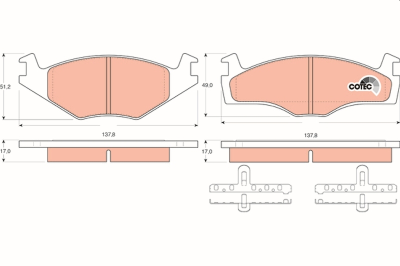 TRW Brake Pad Set, disc brake COTEC