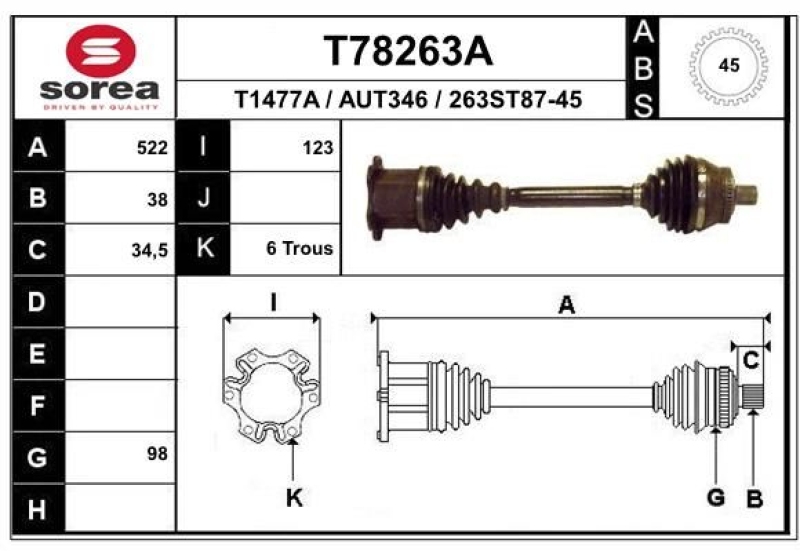 EAI Drive Shaft