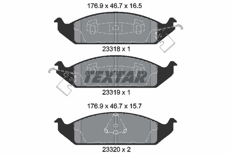 TEXTAR Brake Pad Set, disc brake Q+