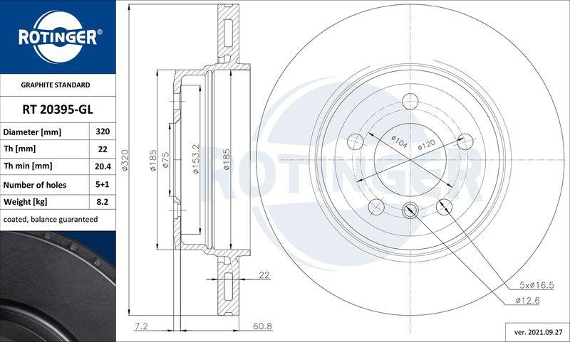 2x ROTINGER Bremsscheibe GRAPHITE LINE