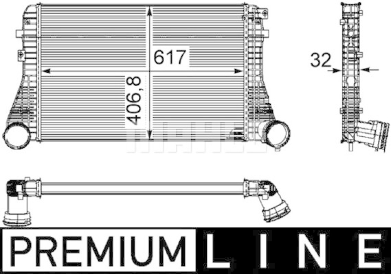 MAHLE Ladeluftkühler BEHR *** PREMIUM LINE ***