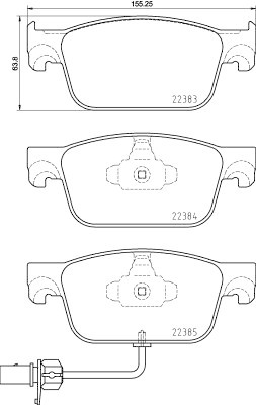 HELLA Brake Pad Set, disc brake