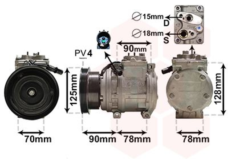 VAN WEZEL Compressor, air conditioning