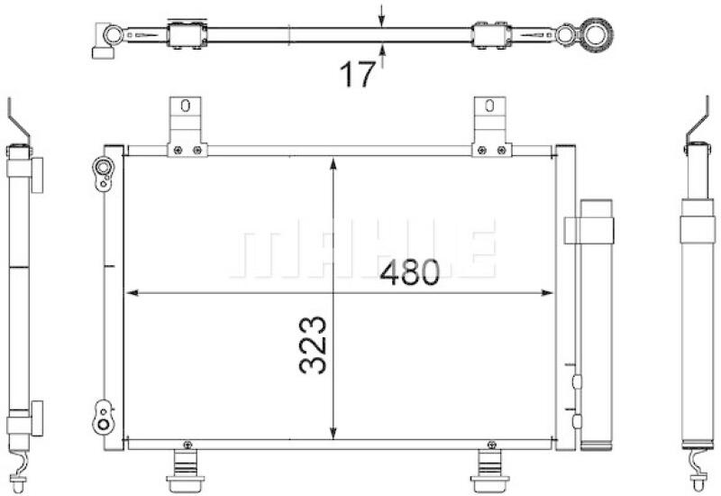 MAHLE Condenser, air conditioning BEHR