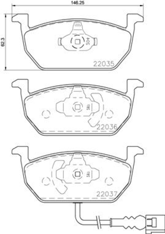 BREMBO Brake Pad Set, disc brake PRIME LINE