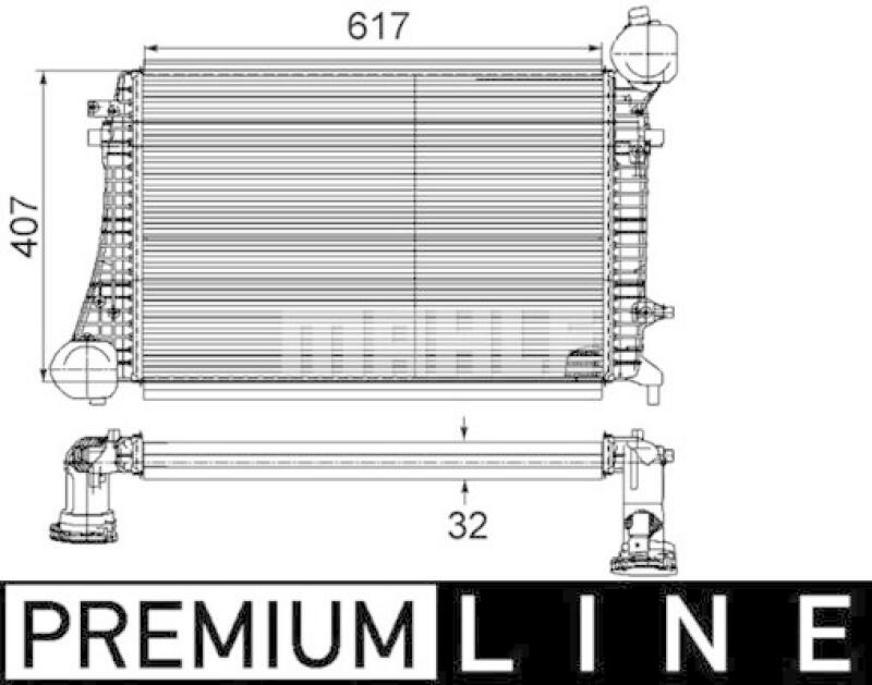 MAHLE Intercooler, charger BEHR *** PREMIUM LINE ***