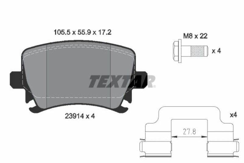 TEXTAR Brake Pad Set, disc brake Q+