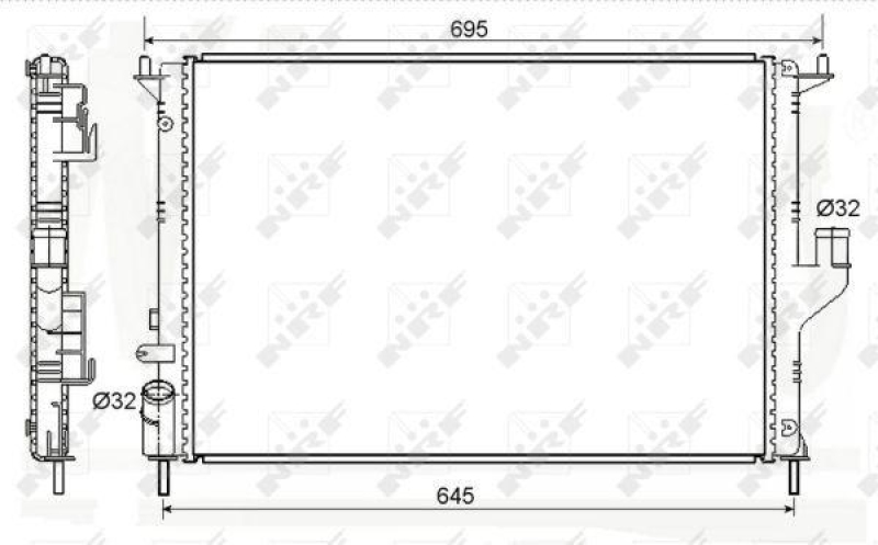 NRF Radiator, engine cooling Economy Class