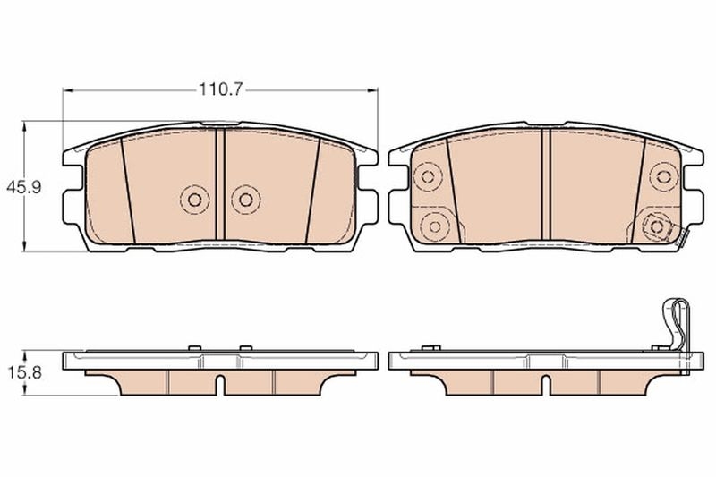 TRW Brake Pad Set, disc brake