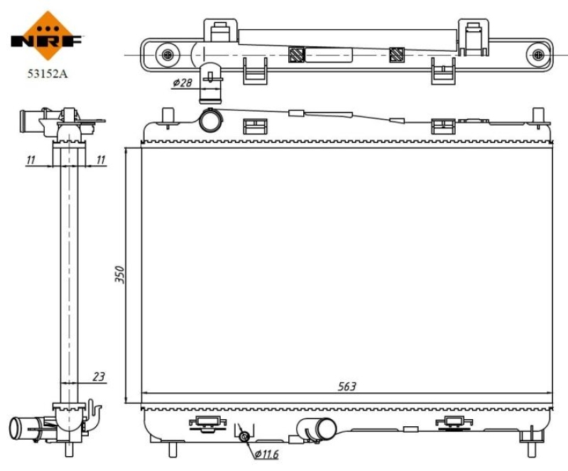 NRF Radiator, engine cooling Economy Class