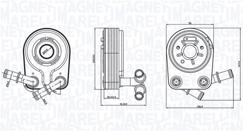 MAGNETI MARELLI Ölkühler, Motoröl