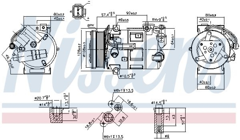 NISSENS Compressor, air conditioning ** FIRST FIT **