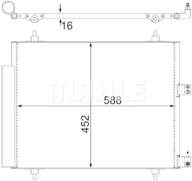 MAHLE Condenser, air conditioning BEHR