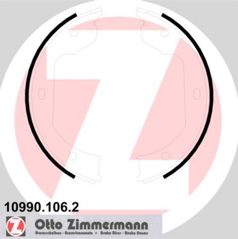 ZIMMERMANN Brake Shoe Set, parking brake