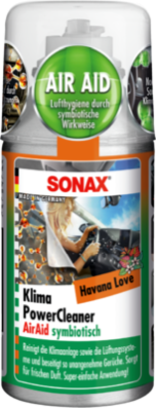 SONAX Air Conditioning Cleaner/-Disinfecter Car A/C cleaner AirAid symbiotic Havana Love