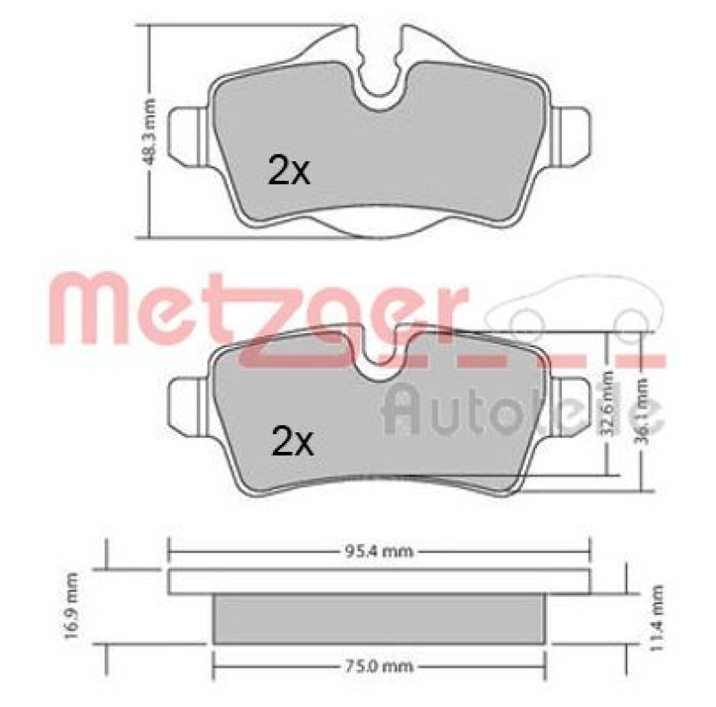 METZGER Brake Pad Set, disc brake