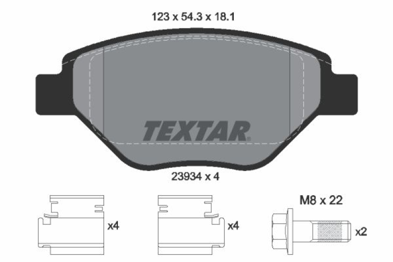 TEXTAR Bremsbelagsatz, Scheibenbremse Q+