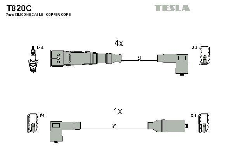 TESLA Zündleitungssatz