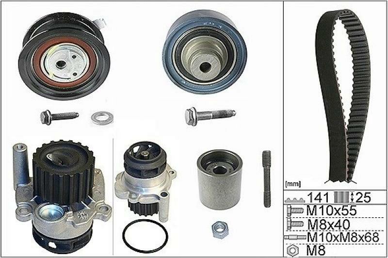 INA Water Pump & Timing Belt Set