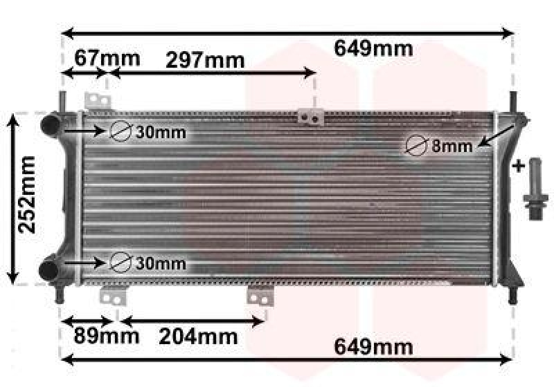 VAN WEZEL Radiator, engine cooling *** IR PLUS ***