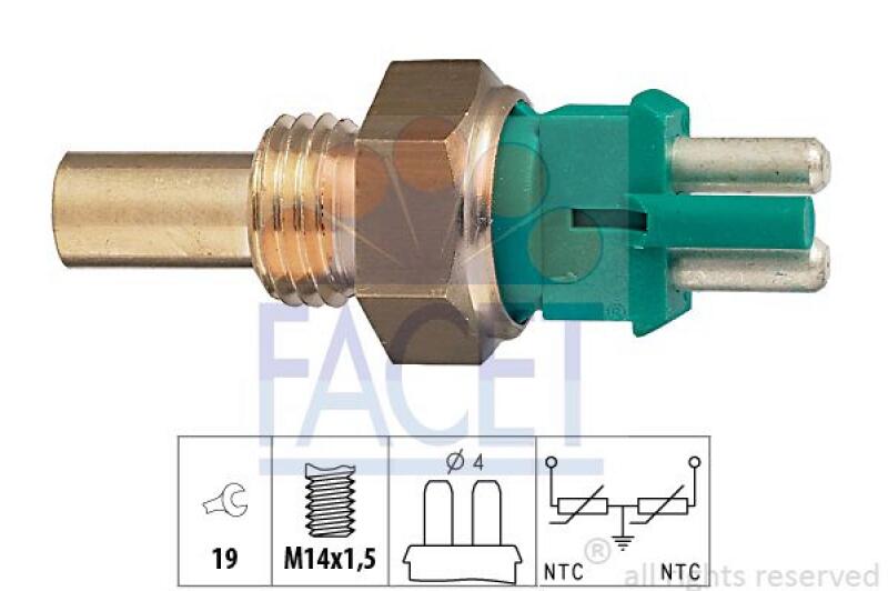 FACET Sensor, Kühlmitteltemperatur Made in Italy - OE Equivalent