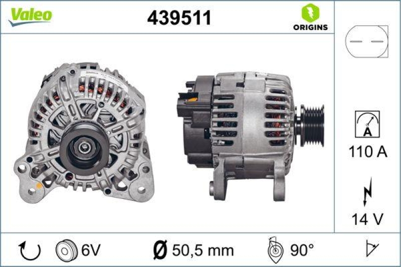 VALEO Generator VALEO ORIGINS NEW OE TECHNOLOGIE