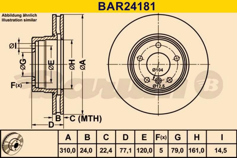 2x BARUM Bremsscheibe