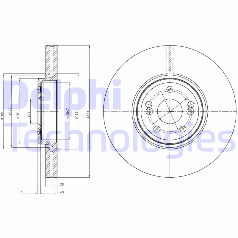 2x DELPHI Bremsscheibe