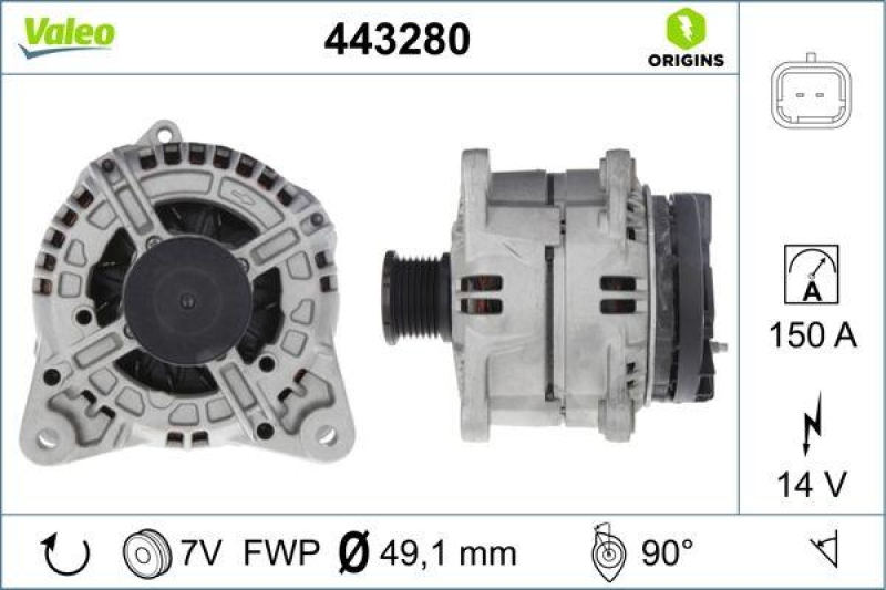 VALEO Alternator VALEO ORIGINS NEW