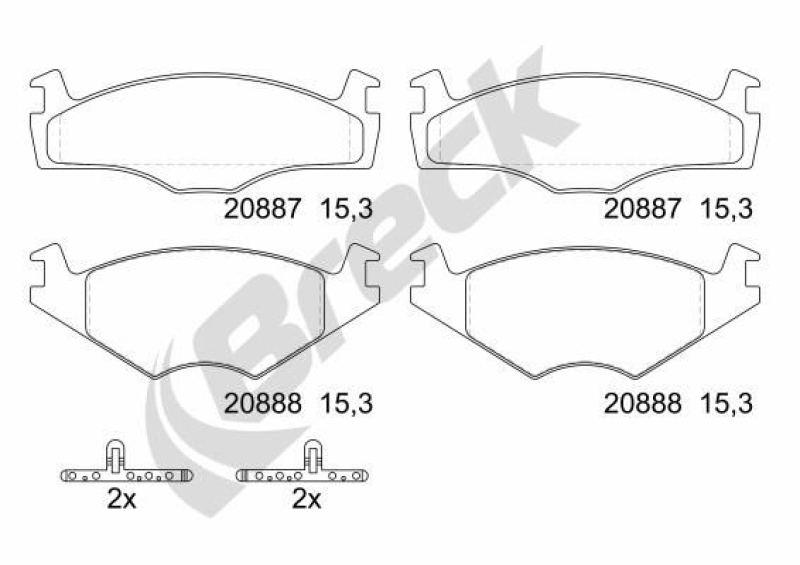 BRECK Brake Pad Set, disc brake