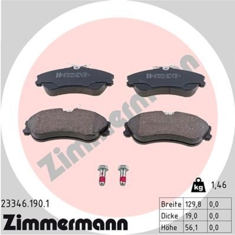 Zimmermann Bremsscheiben + Zimmermann Bremsbeläge