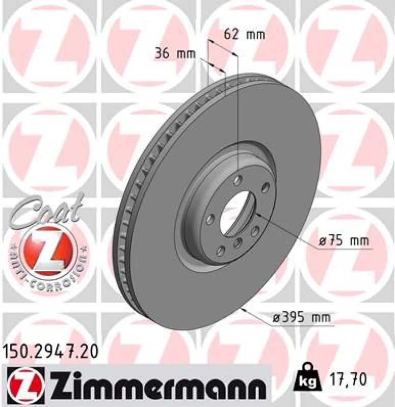 ZIMMERMANN Bremsscheibe COAT Z