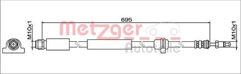 METZGER Brake Hose