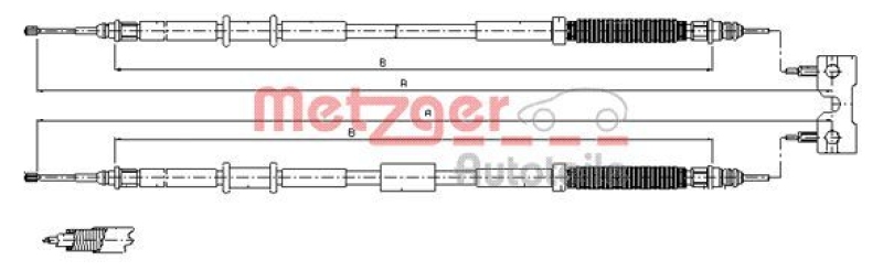 METZGER Cable Pull, parking brake