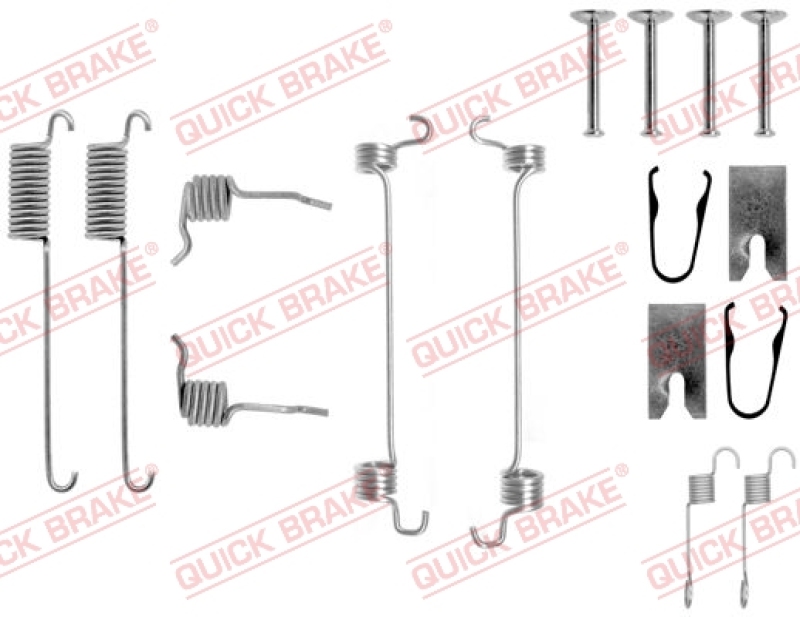 QUICK BRAKE Zubehörsatz Bremsbacken Trommelbremse Montagesatz