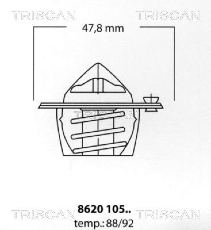 TRISCAN Thermostat, coolant