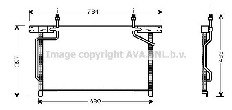 AVA QUALITY COOLING Kondensator, Klimaanlage