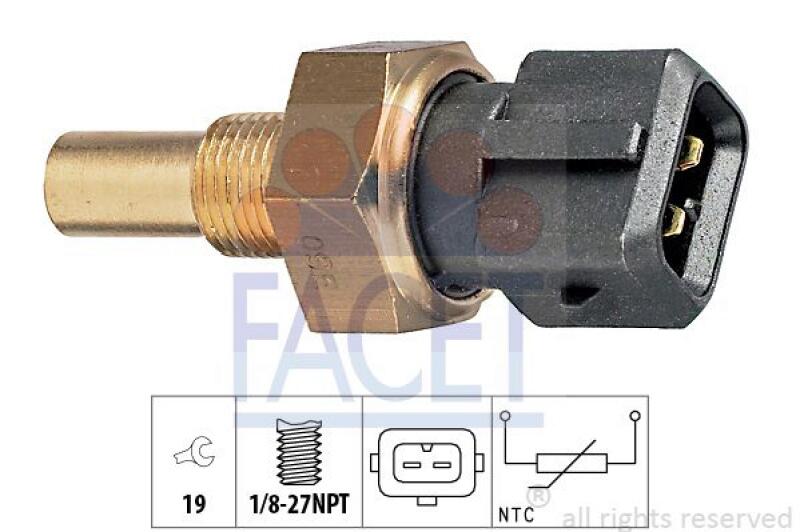 FACET Sensor, Kühlmitteltemperatur Made in Italy - OE Equivalent