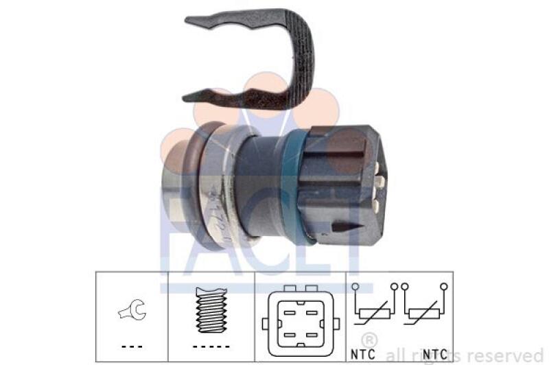 FACET Sensor, coolant temperature Made in Italy - OE Equivalent