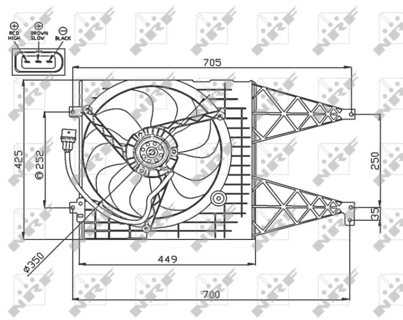 NRF Fan, radiator