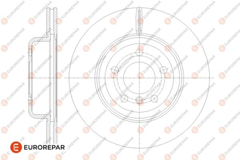 2x EUROREPAR Brake Disc