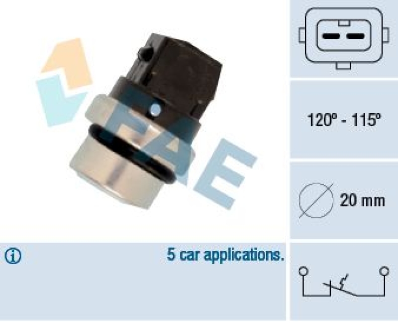 FAE Temperature Switch, radiator fan