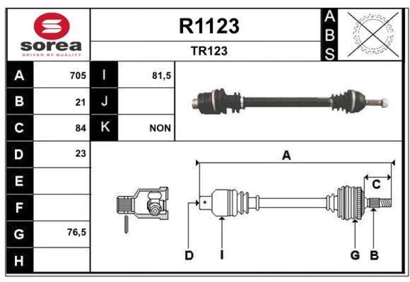 SNRA Drive Shaft