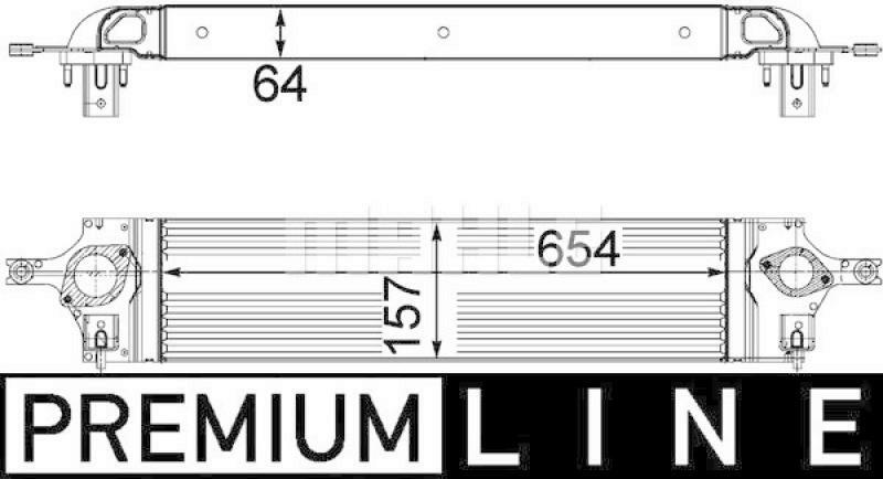 MAHLE Intercooler, charger PREMIUM LINE