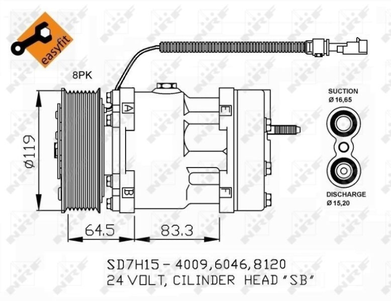 NRF Kompressor, Klimaanlage EASY FIT