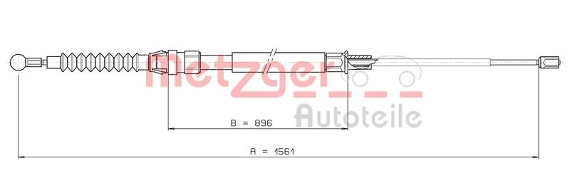 METZGER Cable Pull, parking brake