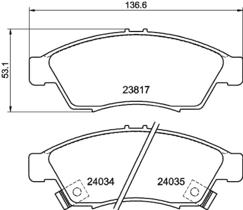 HELLA PAGID Brake Pad Set, disc brake