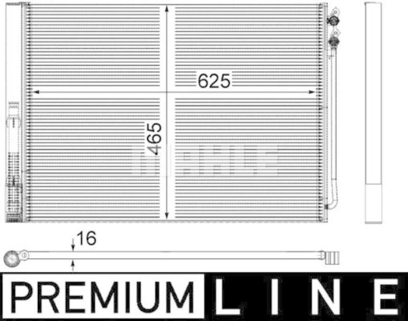 MAHLE Condenser, air conditioning BEHR *** PREMIUM LINE ***