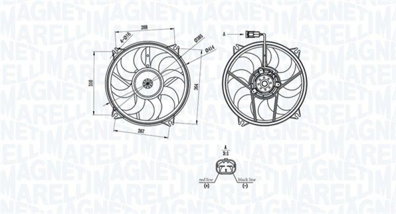 MAGNETI MARELLI Fan, engine cooling