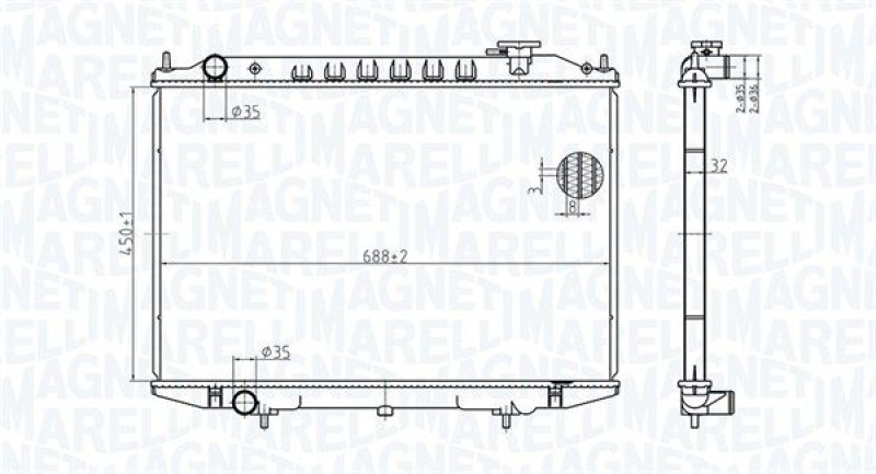 MAGNETI MARELLI Kühler, Motorkühlung